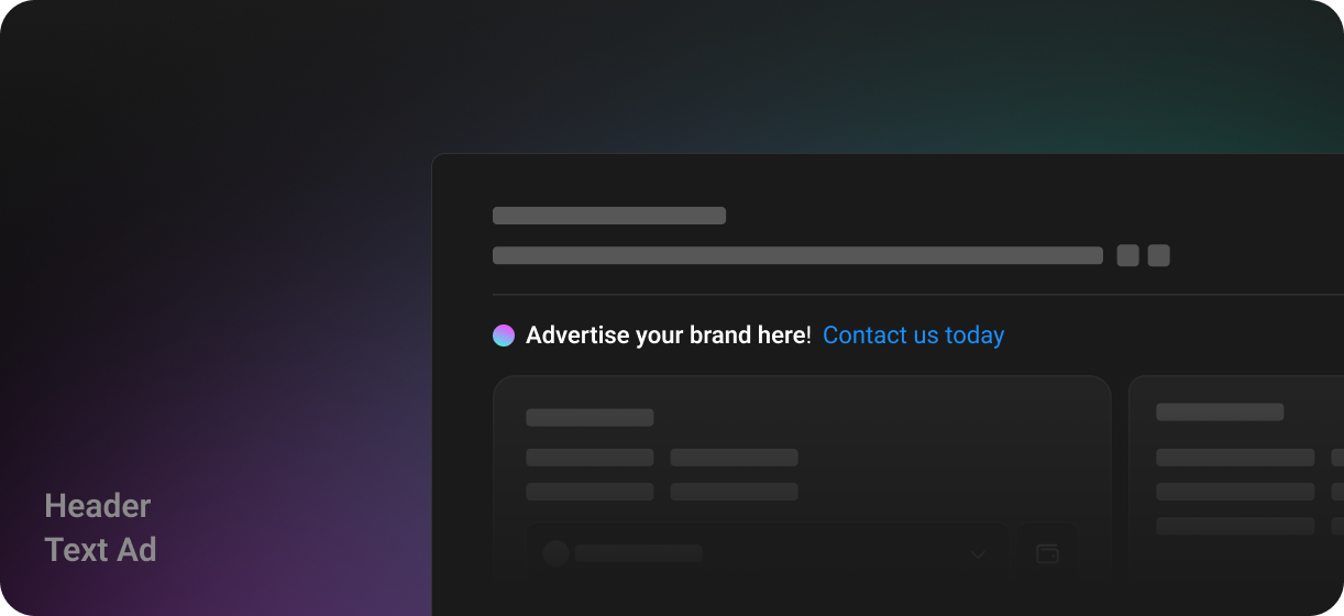 Header Text Ad